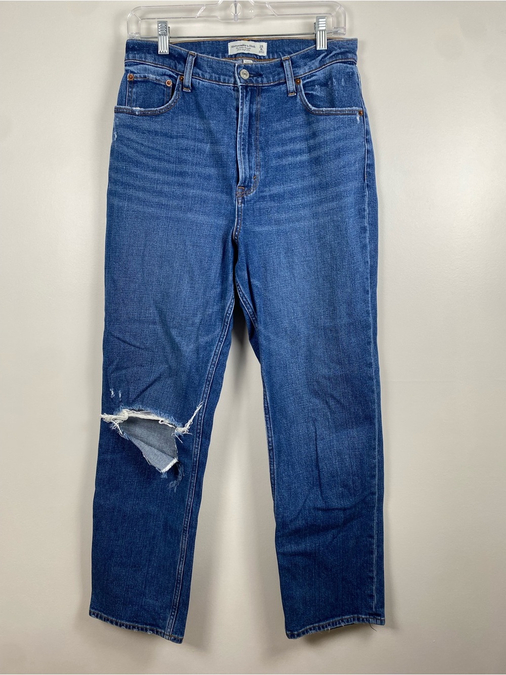 Abercrombie Curve Love Ankle Straight Ultra High Rise Jeans 8 Long